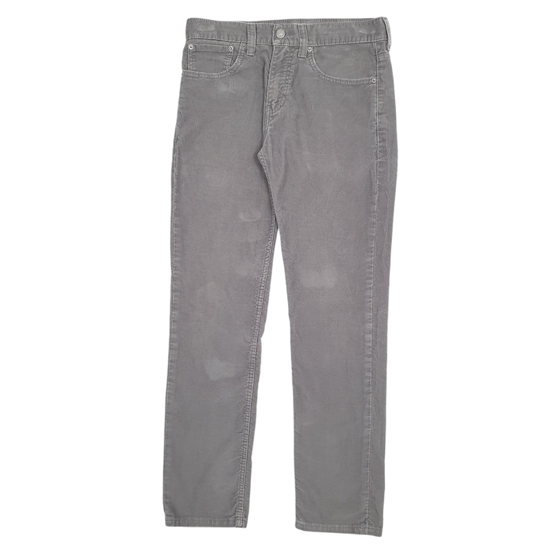 Mens Levis Grey Corduroy Cotton  Trousers Mens W31 L32