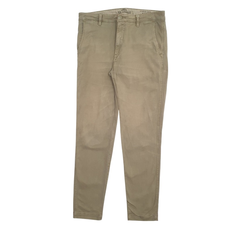 Mens Levis Khaki Chino Cotton  Trousers Mens W33 L30