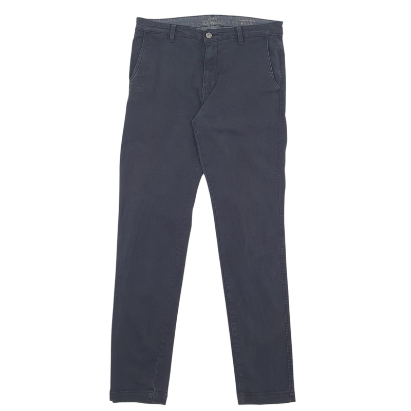 Mens Levis Standard Taper Black Chino Cotton Blend  Trousers Mens W32 L34