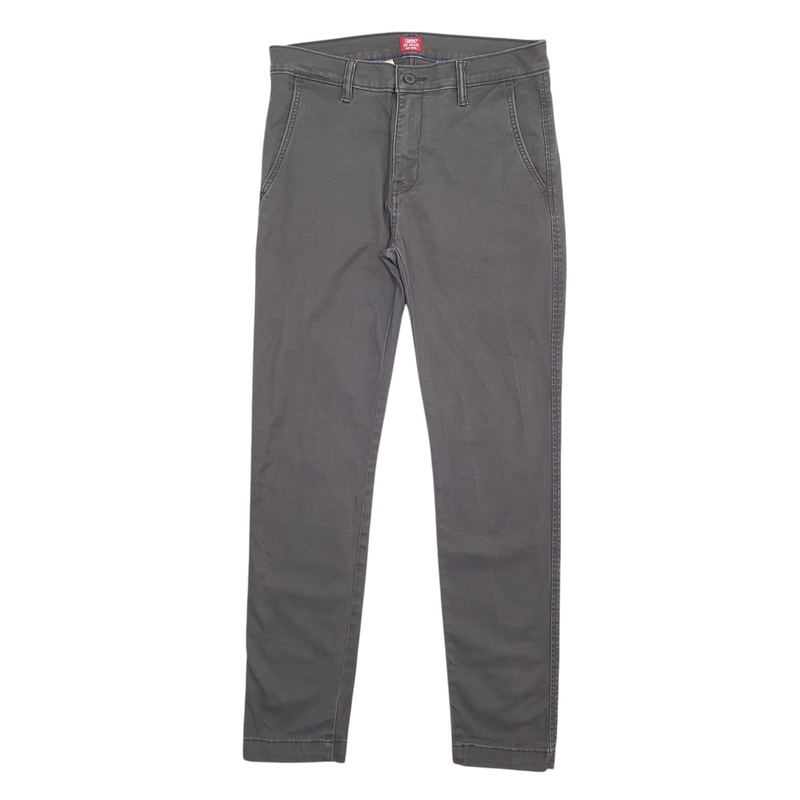 Mens Levis Tapered Grey Chino Cotton Blend  Trousers Mens W31 L30