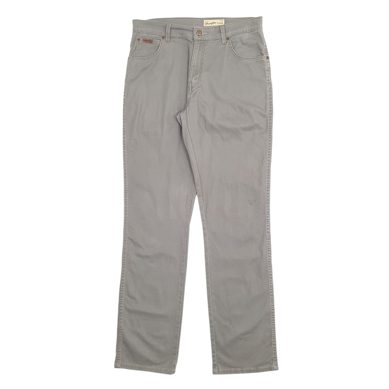 Mens Wrangler Grey Chino Cotton  Trousers Mens W33 L34