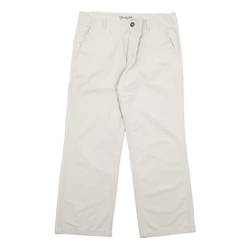 Mens Wrangler Taylor Cream Chino Cotton Blend  Trousers Mens W36 L30
