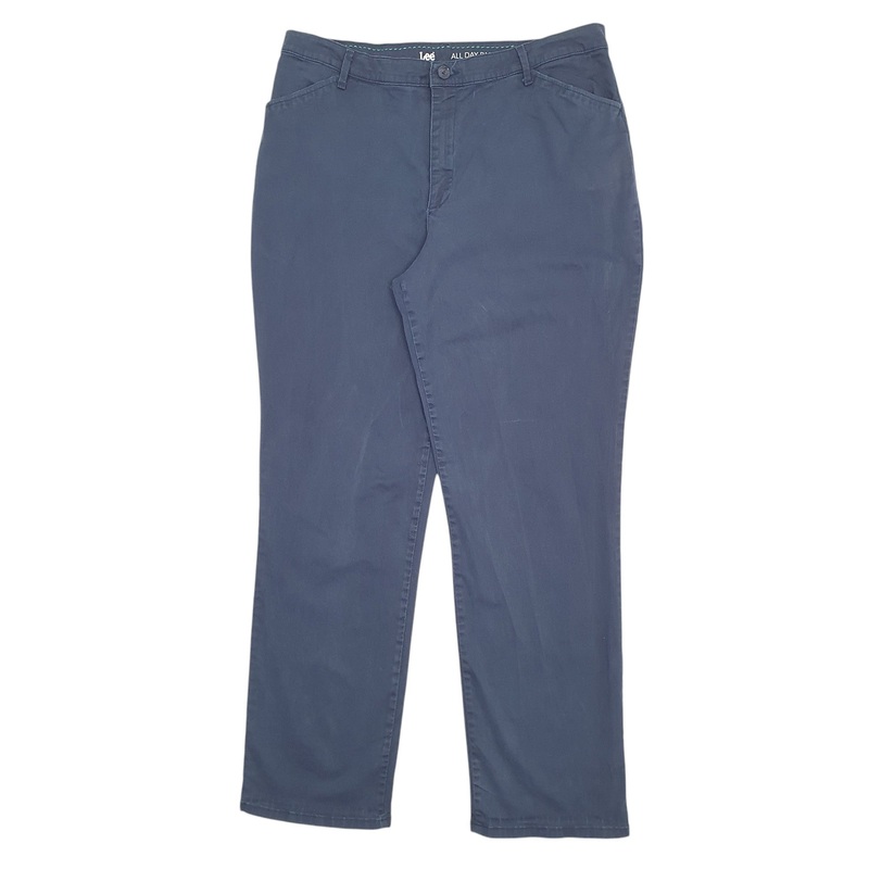 Womens Lee All Day Navy Chino Cotton  Trousers Womens UK18
