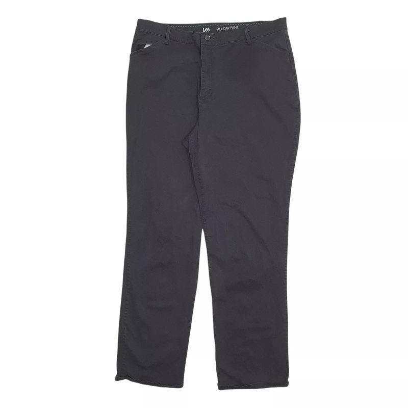 Womens Lee Black Chino Cotton  Trousers Womens UK18