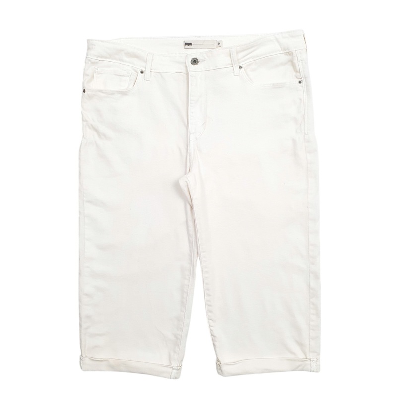 Womens Levis Capri White Chino Cotton  Trousers Womens UK18