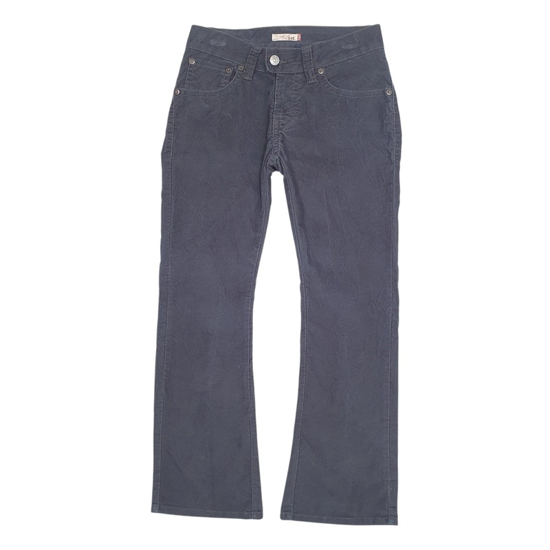 Womens Levis Low Flare Black Corduroy Cotton  Trousers Womens UK14