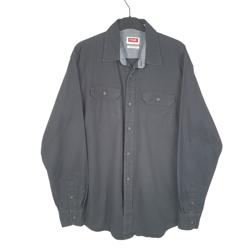 Wrangler Workwear Overshirt Flex Comfort Long Sleeve Regular Fit Cotton Shirt Mens L