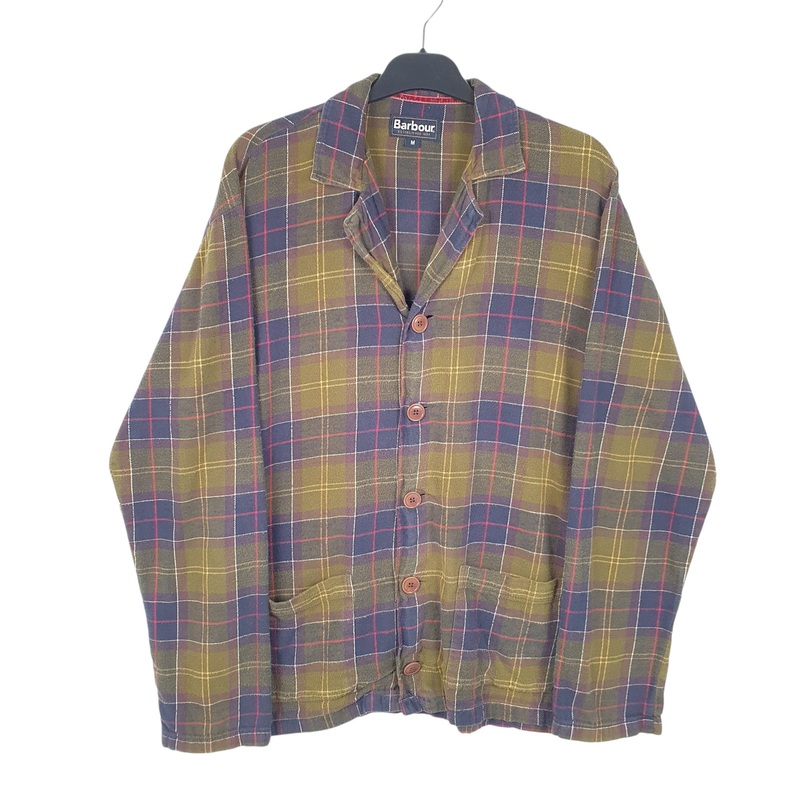 Barbour Overshirt Shacket Long Sleeve Regular Fit Check Cotton Shirt Mens M