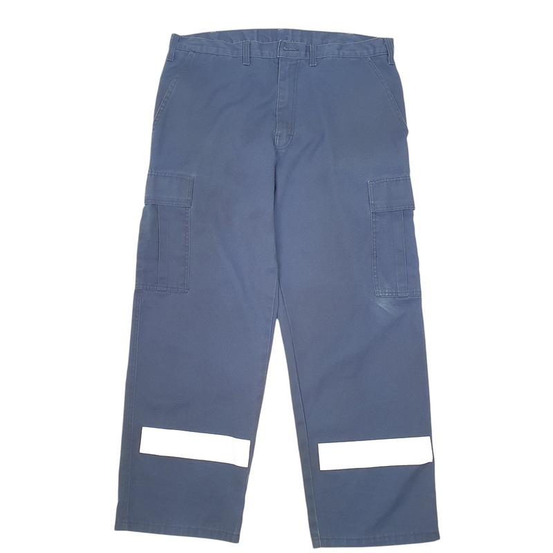 Mens Big Bill Workwear Reflective Utility Navy Cargo Cotton  Trousers Mens W38 L30