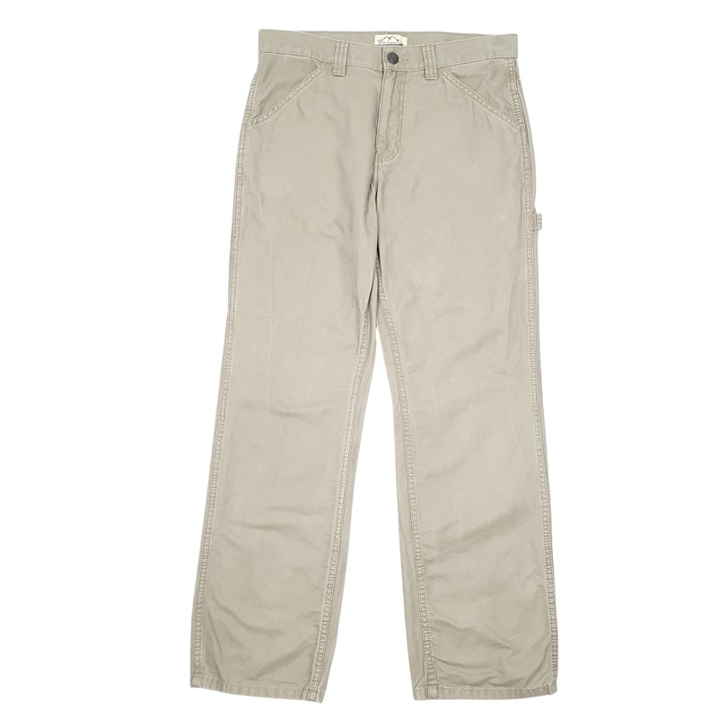 Mens Blue Mountain Workwear Khaki Carpenter Cotton  Trousers Mens W32 L32