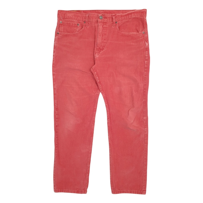 Mens Levis 502 Red Corduroy Cotton Blend  Trousers Mens W34 L28