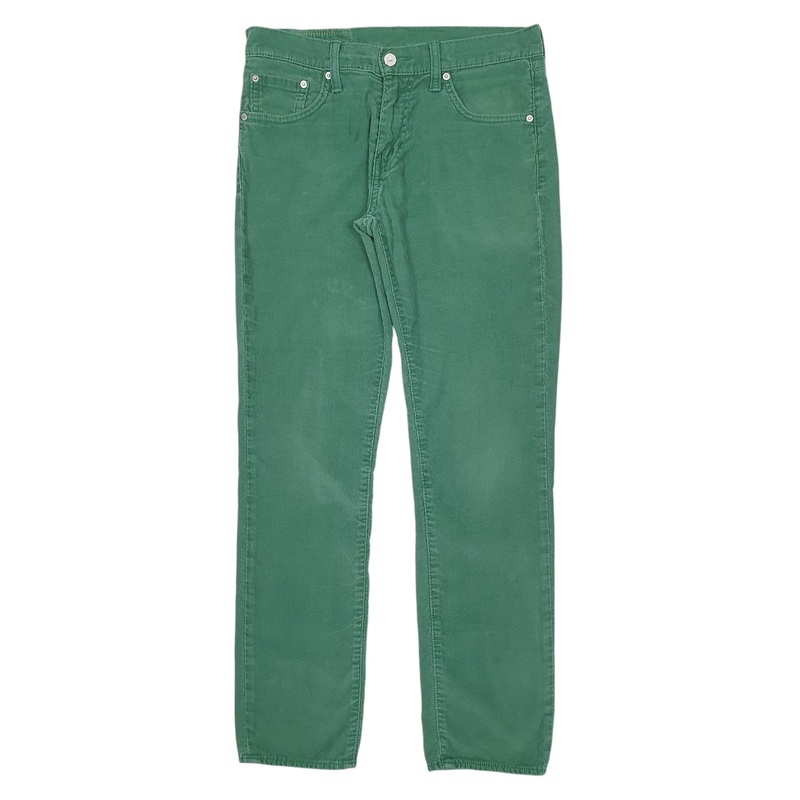 Mens Levis 511 Green Corduroy Cotton  Trousers Mens W30 L32