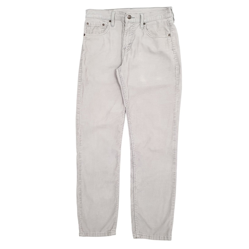 Mens Levis 511 Grey Corduroy Cotton  Trousers Mens W30 L32