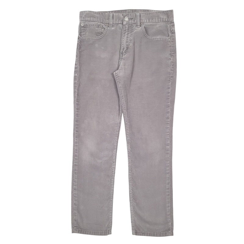 Mens Levis 511 Grey Corduroy Cotton  Trousers Mens W32 L30