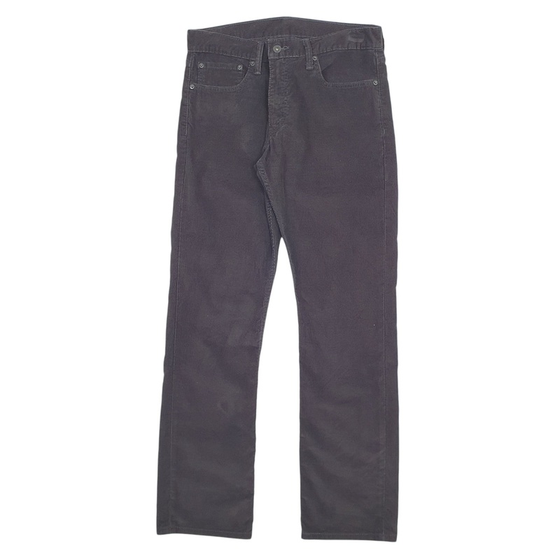 Mens Levis 514 Black Corduroy Cotton  Trousers Mens W33 L32