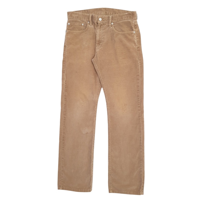 Mens Levis 514 Brown Corduroy Cotton  Trousers Mens W32 L32