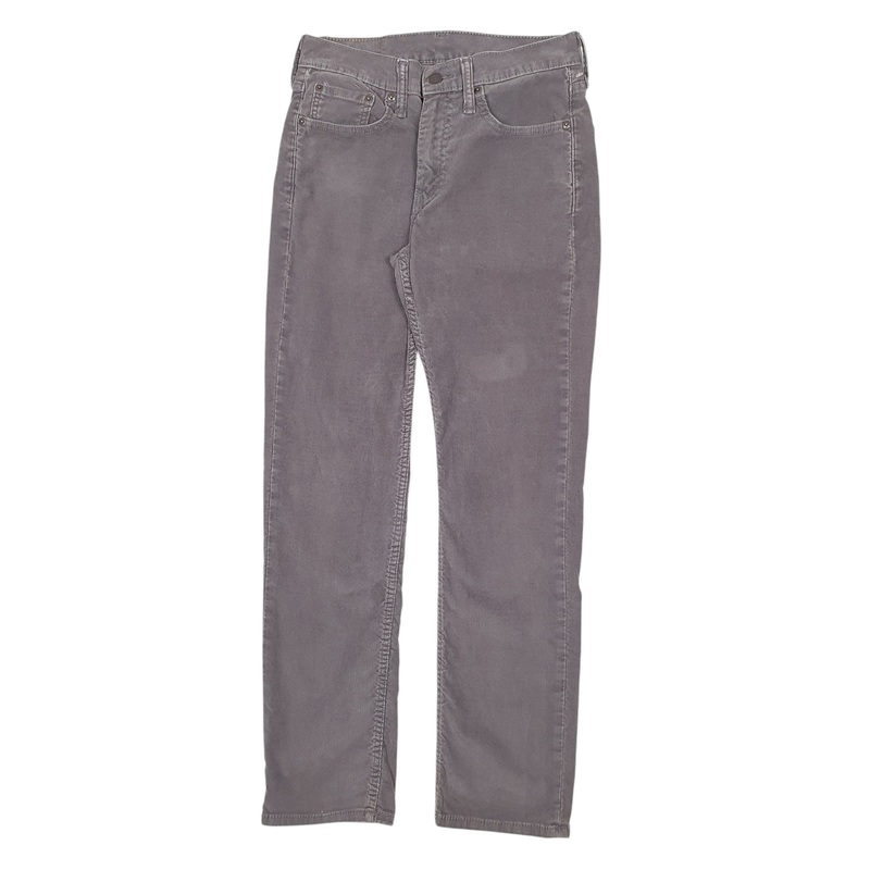 Mens Levis 514 Grey Corduroy Cotton  Trousers Mens W28 L30