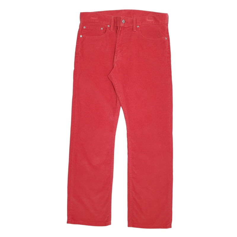 Mens Levis 514 Red Corduroy Cotton  Trousers Mens W33 L30