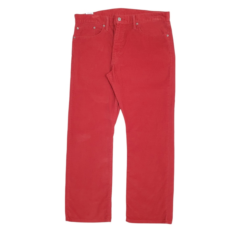 Mens Levis 514 Red Corduroy Cotton  Trousers Mens W38 L30