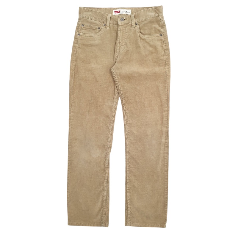 Mens Levis 514 Tan Corduroy Cotton  Trousers Mens W28 L28