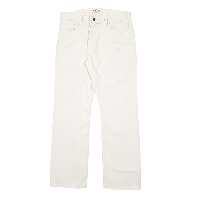 Mens Levis 514 White Corduroy Cotton  Trousers Mens W36 L32