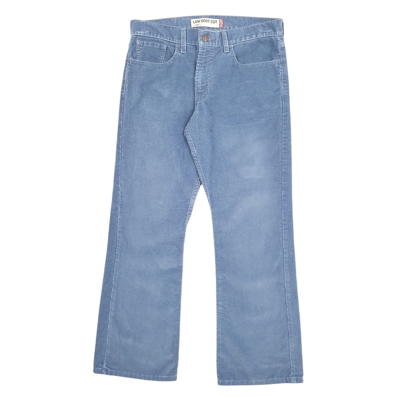 Mens Levis 527 Blue Corduroy Cotton  Trousers Mens W32 L30