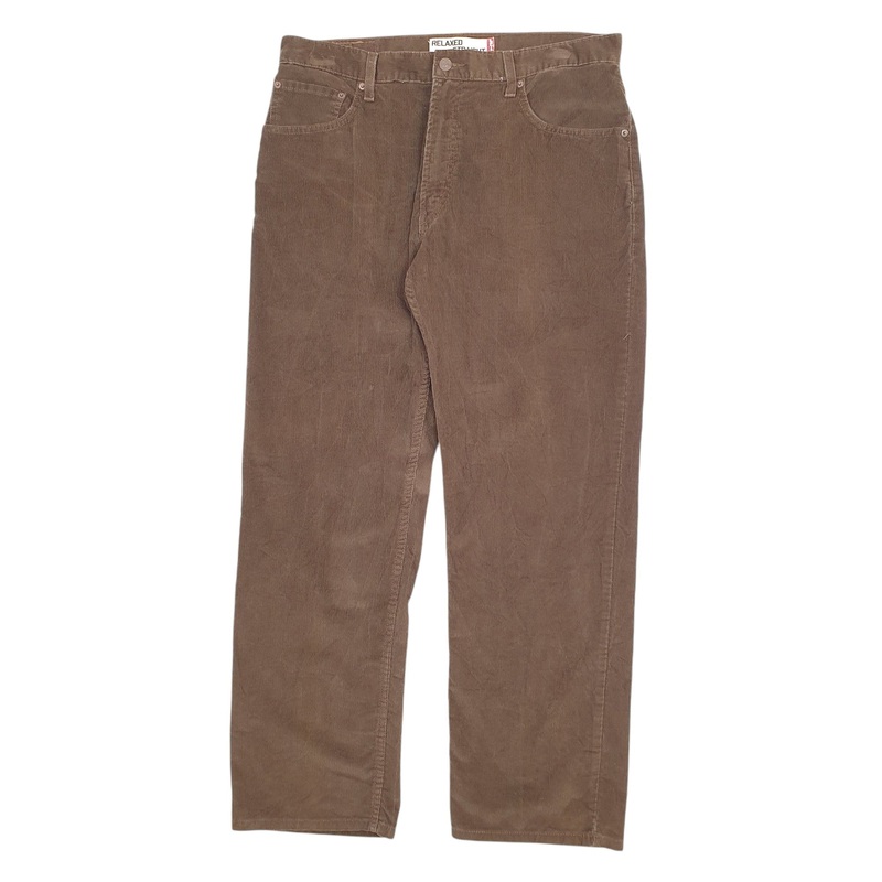 Mens Levis 559 Brown Corduroy Cotton  Trousers Mens W36 L32
