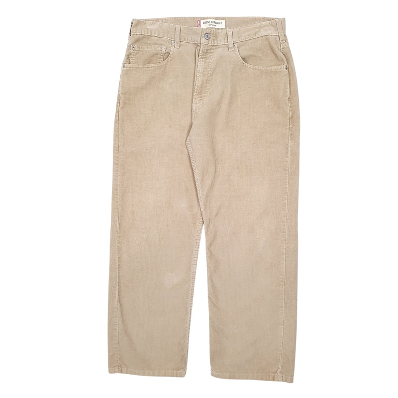 Mens Levis 569 Beige Corduroy Cotton  Trousers Mens W34 L30