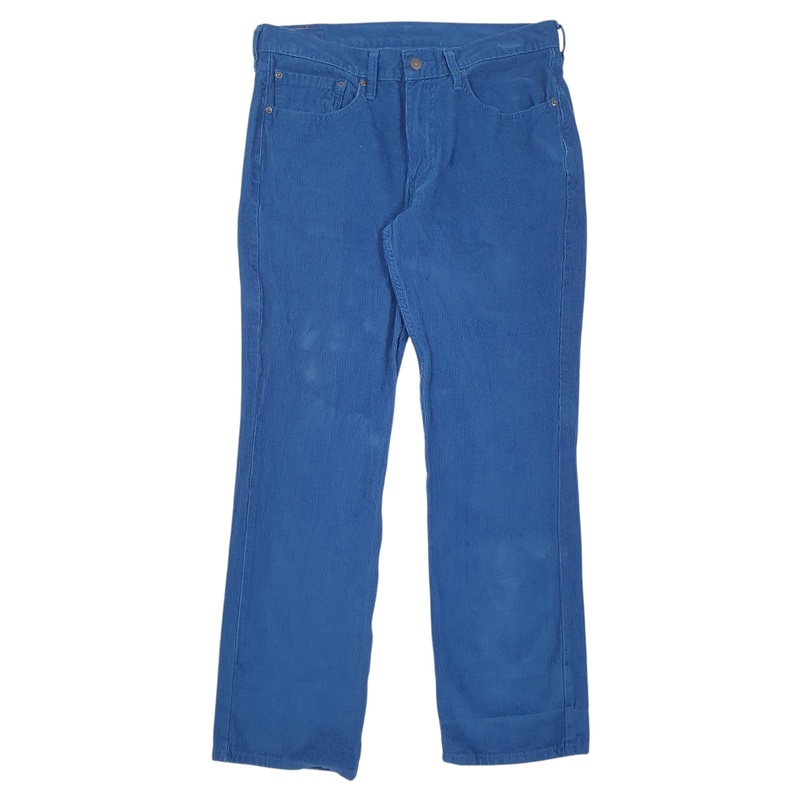 Mens Levis Blue Corduroy Cotton Blend  Trousers Mens W34 L32