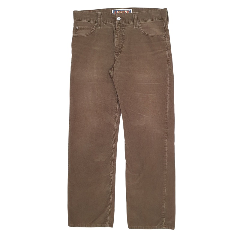 Mens Levis Brown Corduroy Cotton  Trousers Mens W34 L32