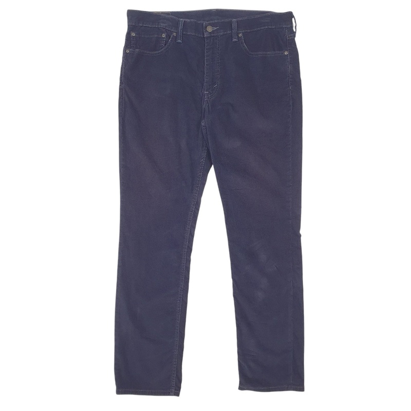 Mens Levis Navy Corduroy Cotton Blend  Trousers Mens W36 L32
