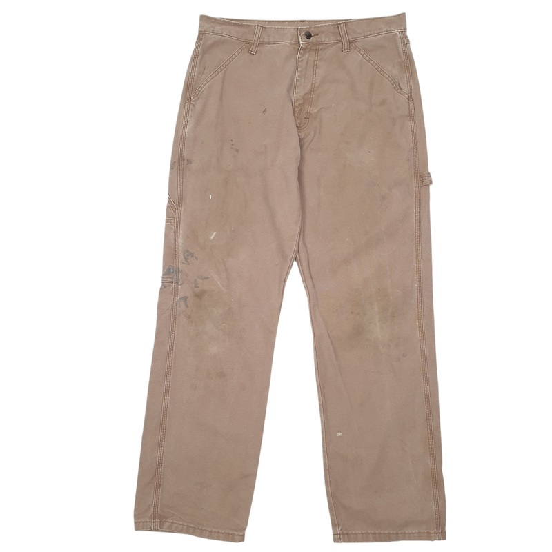Mens Rustler Brown Carpenter Cotton  Trousers Mens W32 L32