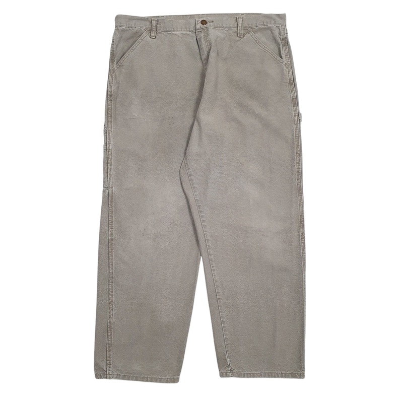 Mens Rustler Grey Carpenter Cotton  Trousers Mens W38 L30