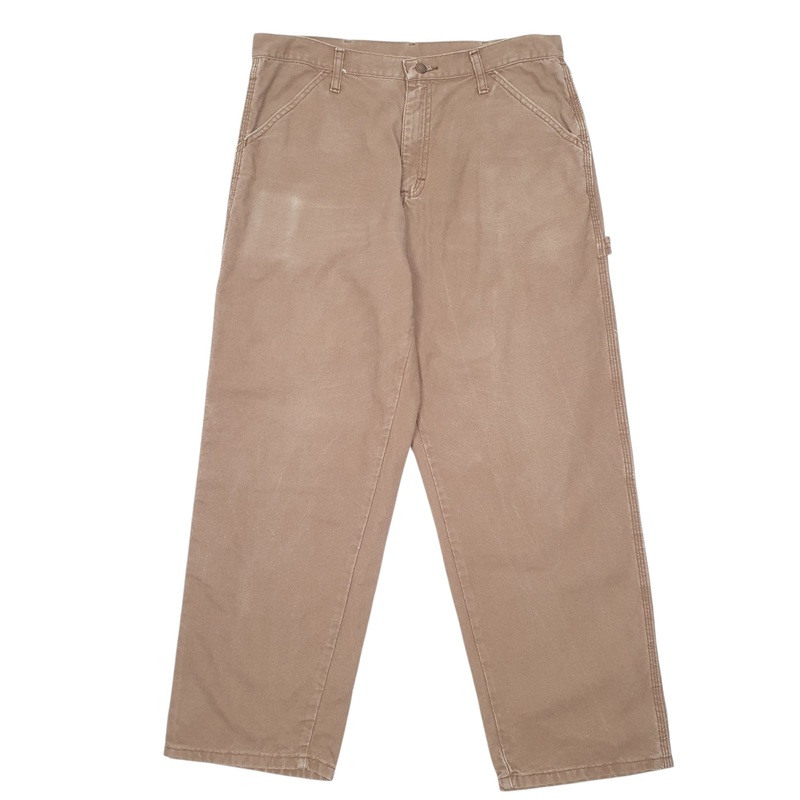 Mens Rustler Workwear Brown Carpenter Cotton  Trousers Mens W34 L30