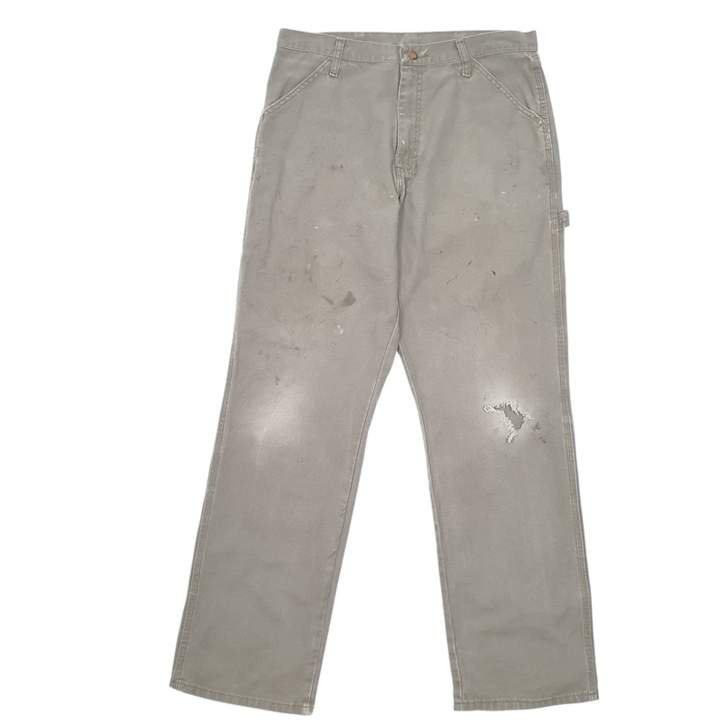Mens Rustler Workwear Khaki Carpenter Cotton  Trousers Mens W34 L32