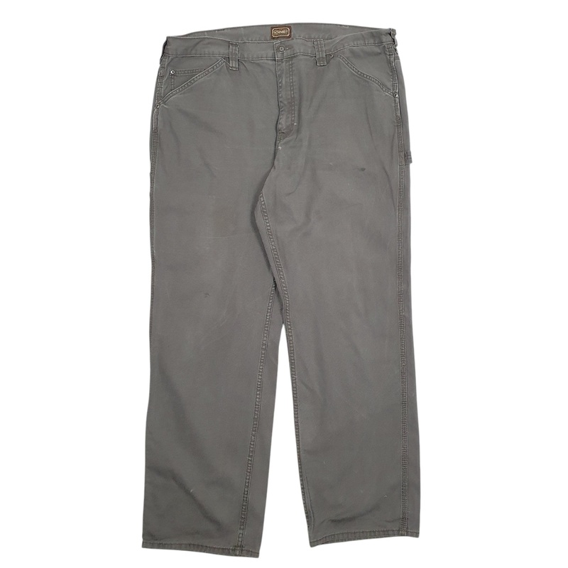 Mens Schmidt Work Wear Grey Carpenter Cotton  Trousers Mens W42 L34