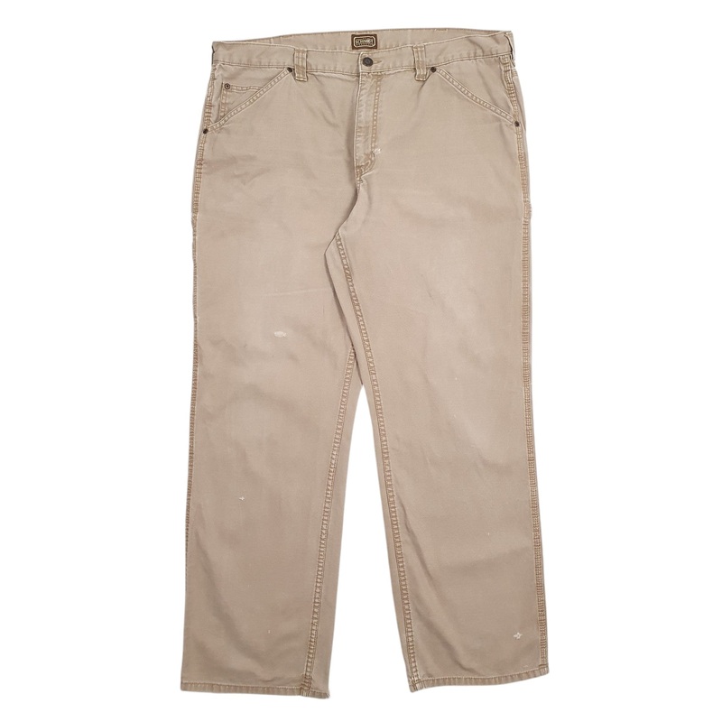 Mens Schmidt Work Wear Work Wear Brown Carpenter Cotton  Trousers Mens W42 L34
