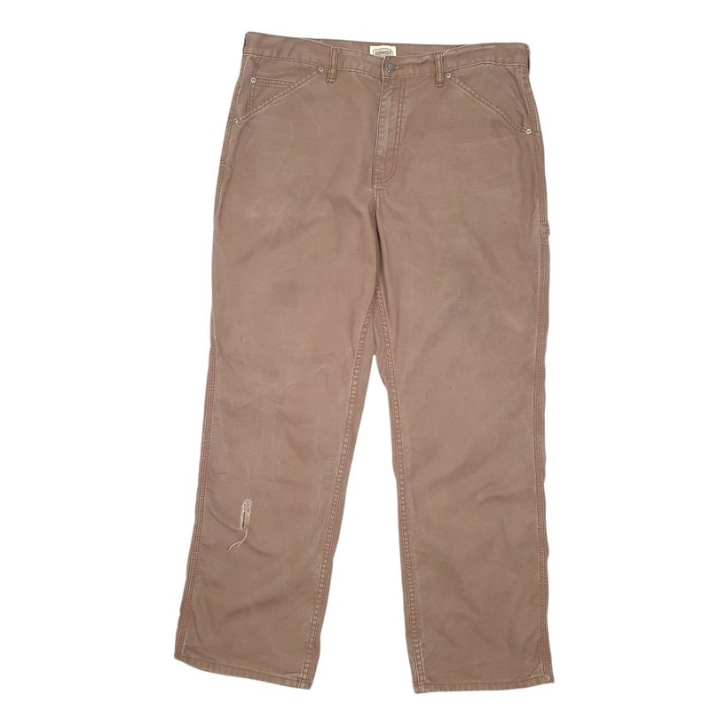 Mens Schmidt Workwear Brown Carpenter Cotton  Trousers Mens W38 L32