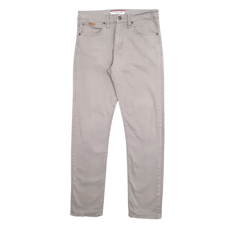 Mens U.S.Polo ASSN Grey Chino Cotton  Trousers Mens W32 L32