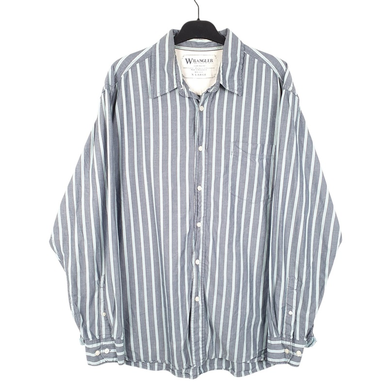 Wrangler Long Sleeve Regular Fit Striped Cotton Shirt Mens XL