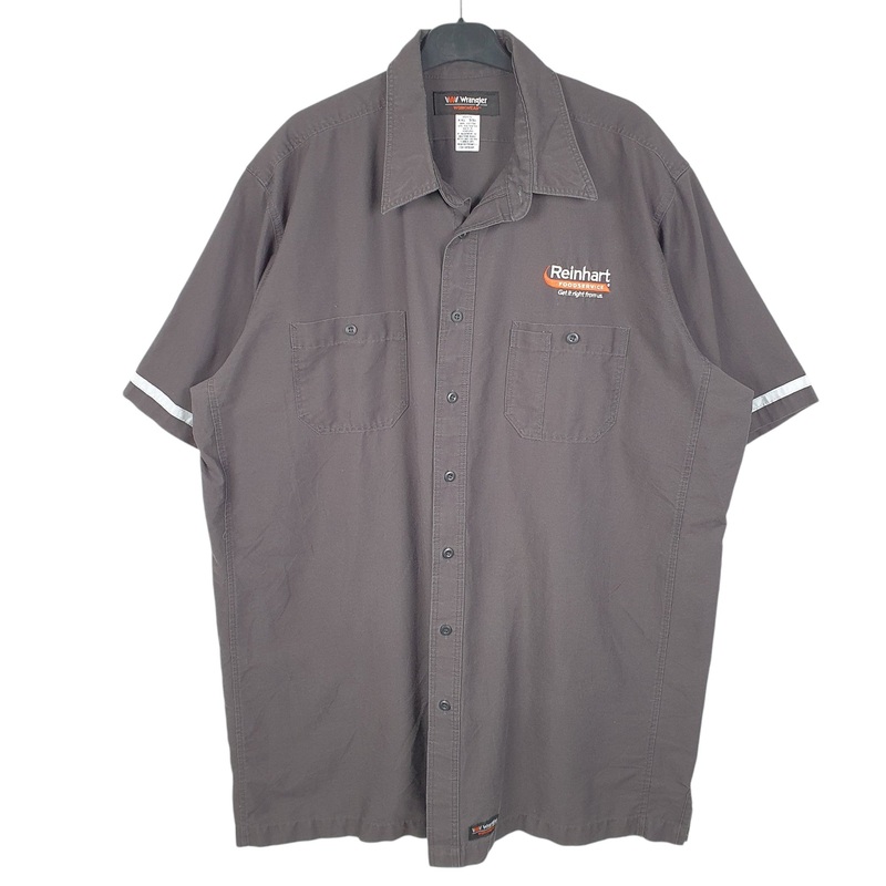 Wrangler Workwear Reinhart Foodservice Short Sleeve Regular Fit Cotton Shirt Mens XXL