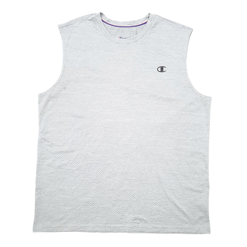Champion Sleeveless Vest Active Workout Gym Short Sleeve Polyester T Shirt Mens XL