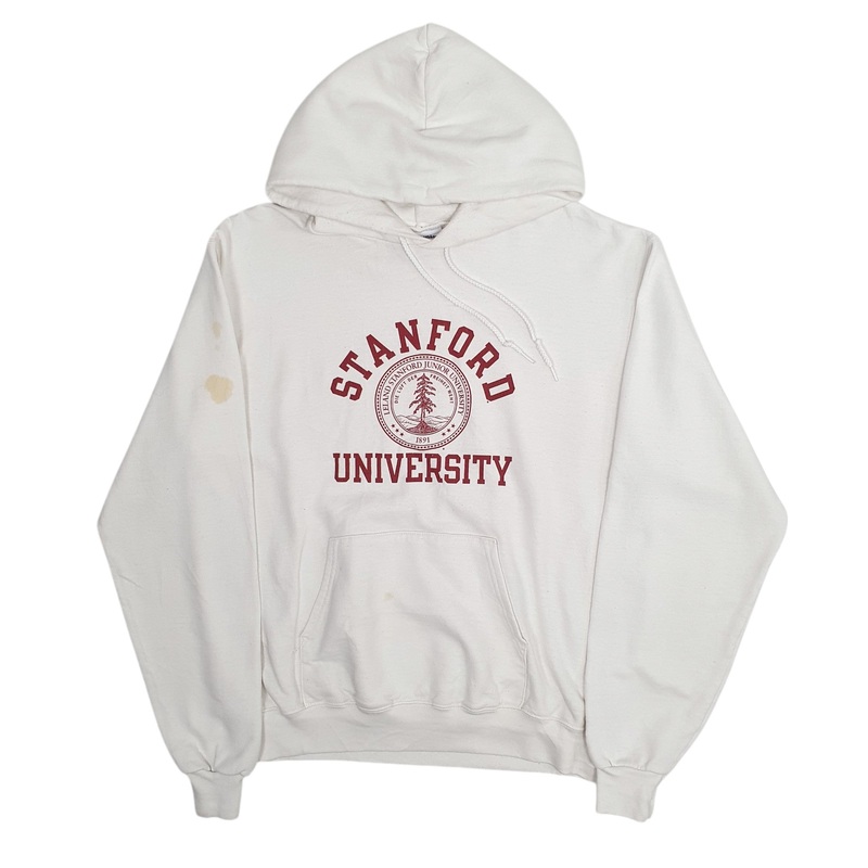 Champion Stanford Hoodie Cotton Blend Sweatshirt Jumper Mens M