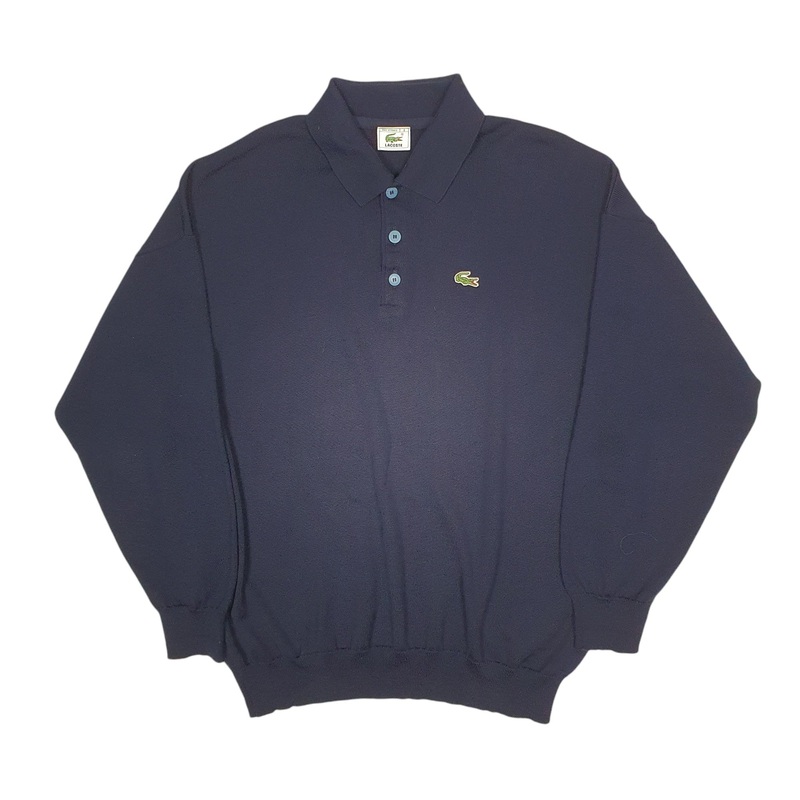 Lacoste Made In France Long Sleeve Wool Polo Shirt Mens XXL