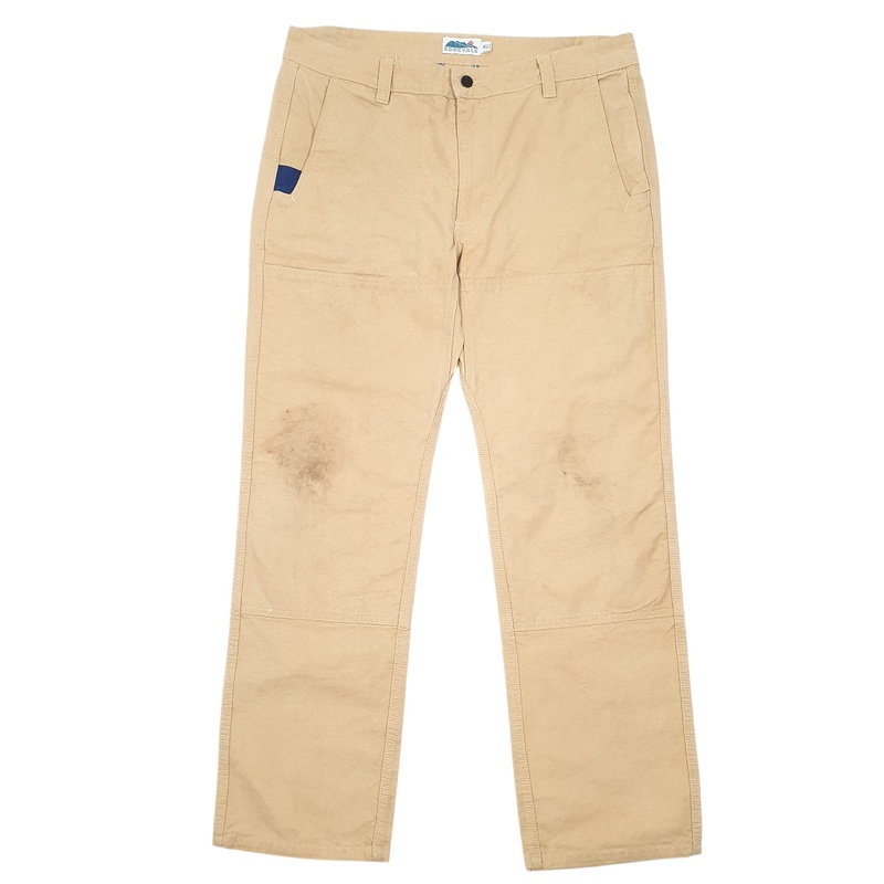 Mens Edgevale Double Knee Cordura Made In USA Tan Carpenter Cotton  Trousers Mens W36 L32
