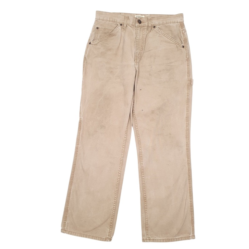 Mens Schmidt Workwear Beige Carpenter Cotton  Trousers Mens W32 L30