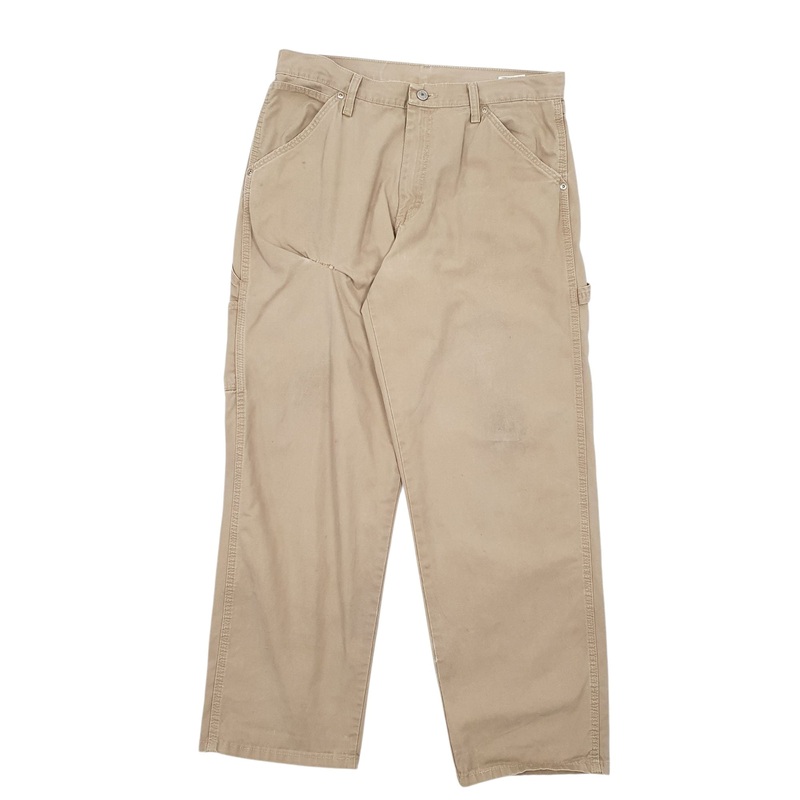 Mens Wrangler Beige Carpenter Cotton Blend  Trousers Mens W32 L30