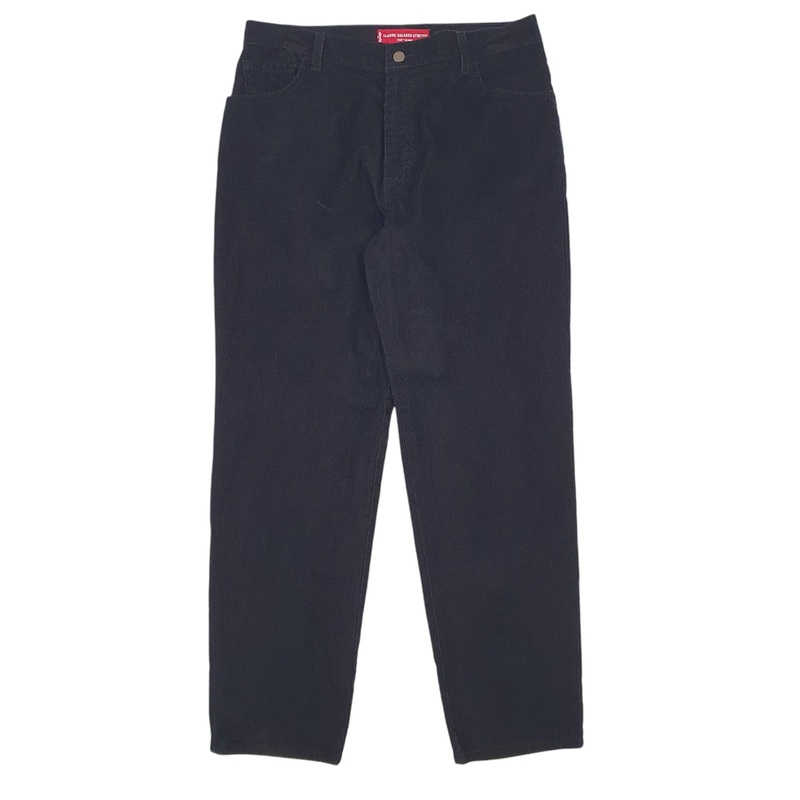 Womens Levis 550 Relaxed Stretch Black Corduroy Cotton  Trousers Womens UK18