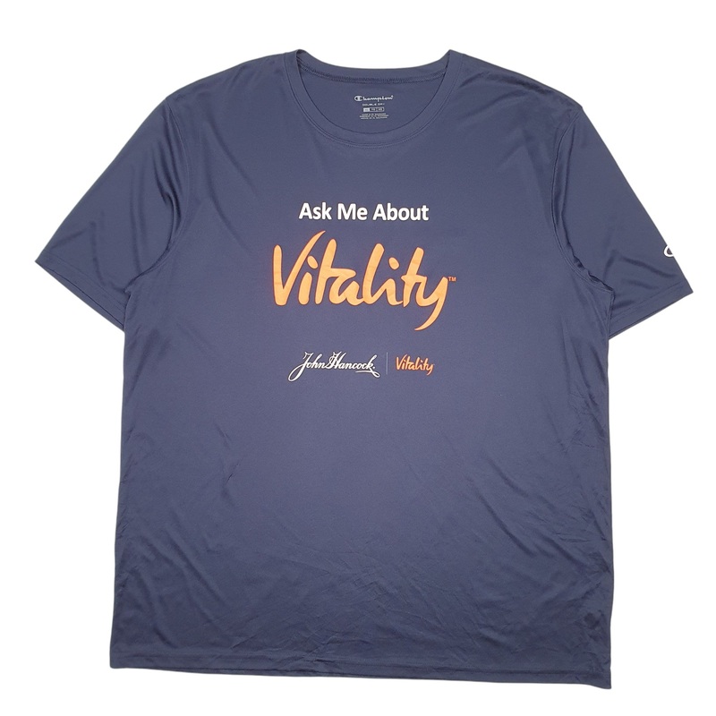 Champion Active Workout Gym Vitality Short Sleeve Polyester T Shirt Mens XL