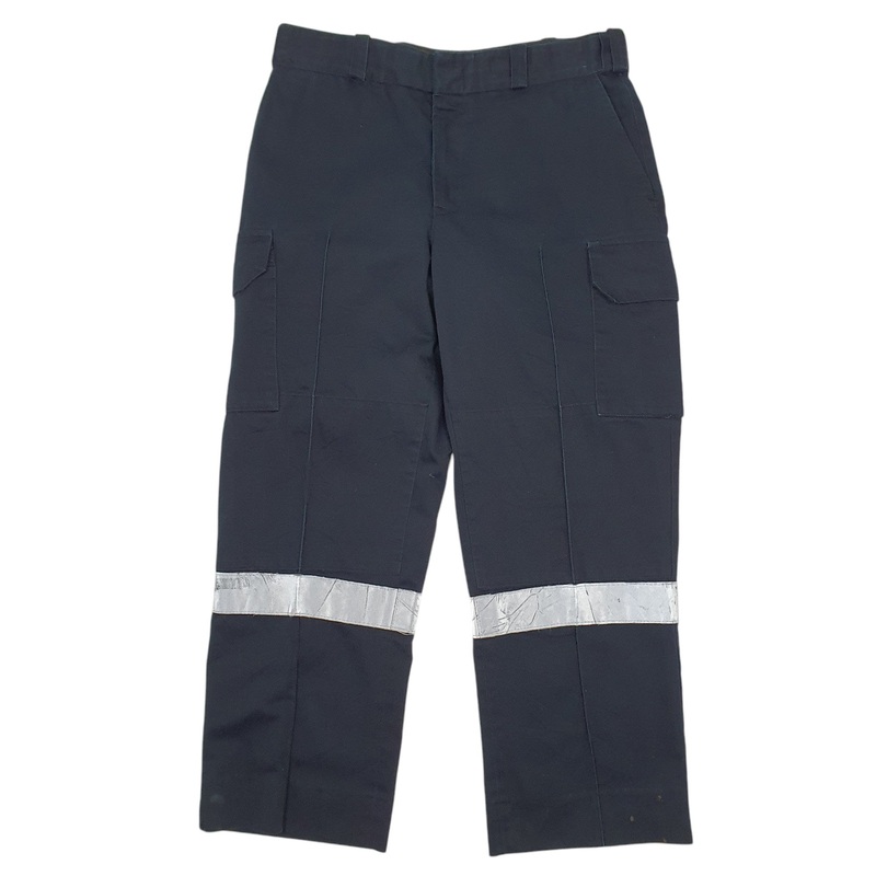 Mens Carleton Uniforms Utility Workwear Reflective Navy Cargo Cotton Blend  Trousers Mens W36 L30